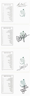 Lot of (27) Masters Winners Single Signed Augusta National Golf Club Scorecards (Beckett PreCert)